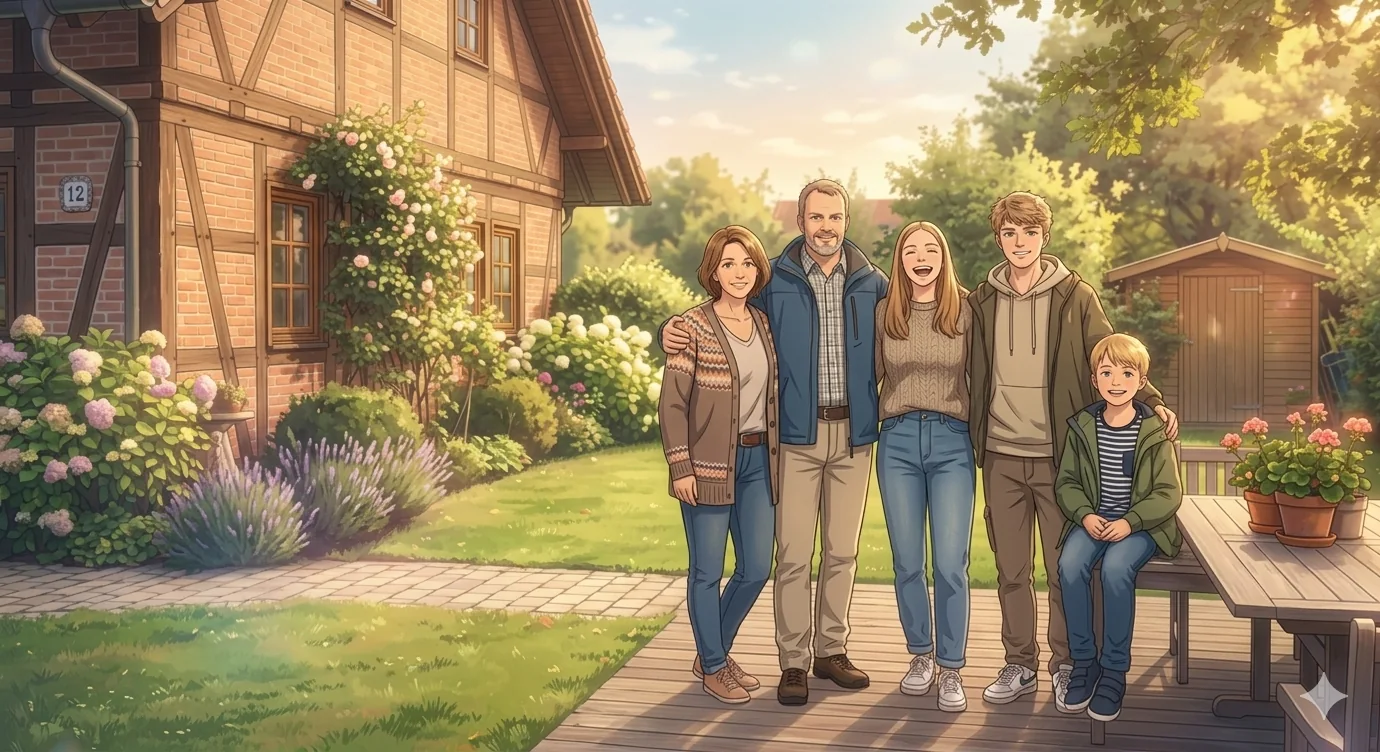 A garden portrait with warm daylight used as a lifestyle case thumbnail